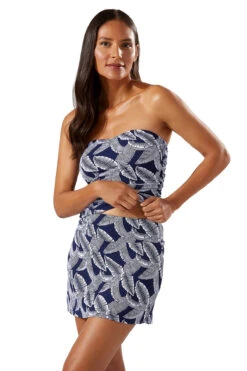 Tommy Bahama Shirred Bandini Molded Bandeau Tankini Top