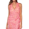 Weekend Wrap Mini Dress -Farm Rio Swimwear Shop 157CORCO Apparel Dress Coral Cove Front