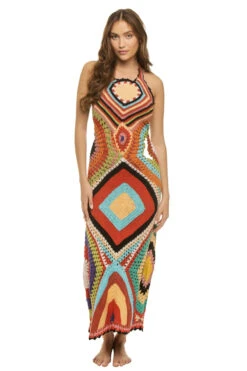 Rose Crochet Maxi Dress