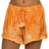 Topaz Ruffle Shorts -Farm Rio Swimwear Shop 26170713 Apparel Bottom Orange Front