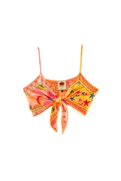 Farm Rio Mixed Scarves Crop Top -Farm Rio Swimwear Shop 302938 Apparel Top Multi Laydown