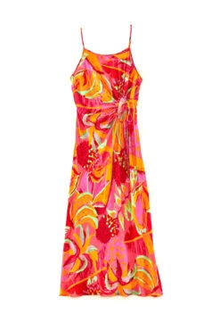 Farm Rio Fruit Brush Cutout Midi Dress -Farm Rio Swimwear Shop 303154 Apparel Dress Multi Laydown