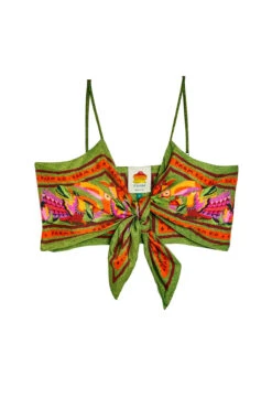 Farm Rio Toucans Scarf Top -Farm Rio Swimwear Shop 303977 Apparel Top Toucans Scarf Laydown