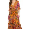 Farm Rio Floral Dream Ruffle Maxi Dress -Farm Rio Swimwear Shop 304571 Apparel Dress Multi Front