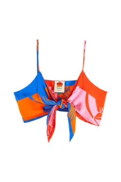 Farm Rio Toucans Crop Top -Farm Rio Swimwear Shop 306649 Apparel Top Rainbow Toucans Pink Rainbow Toucans Orange Laydown