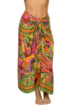 Farm Rio Toucans Scarf Wrap Skirt