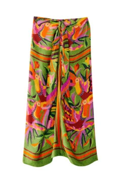 Farm Rio Toucans Scarf Wrap Skirt -Farm Rio Swimwear Shop 308275 Apparel Bottom Toucans Scarf Laydown