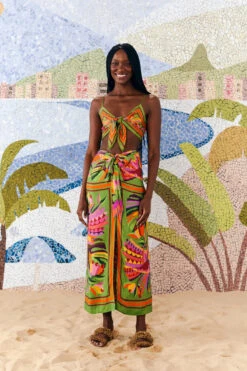 Farm Rio Toucans Scarf Wrap Skirt -Farm Rio Swimwear Shop 308275 Apparel Bottom Toucans Scarf Lifestyle