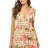 Farm Rio Macaw Bloom Mini Dress -Farm Rio Swimwear Shop 309266 Apparel Dress Off White Front