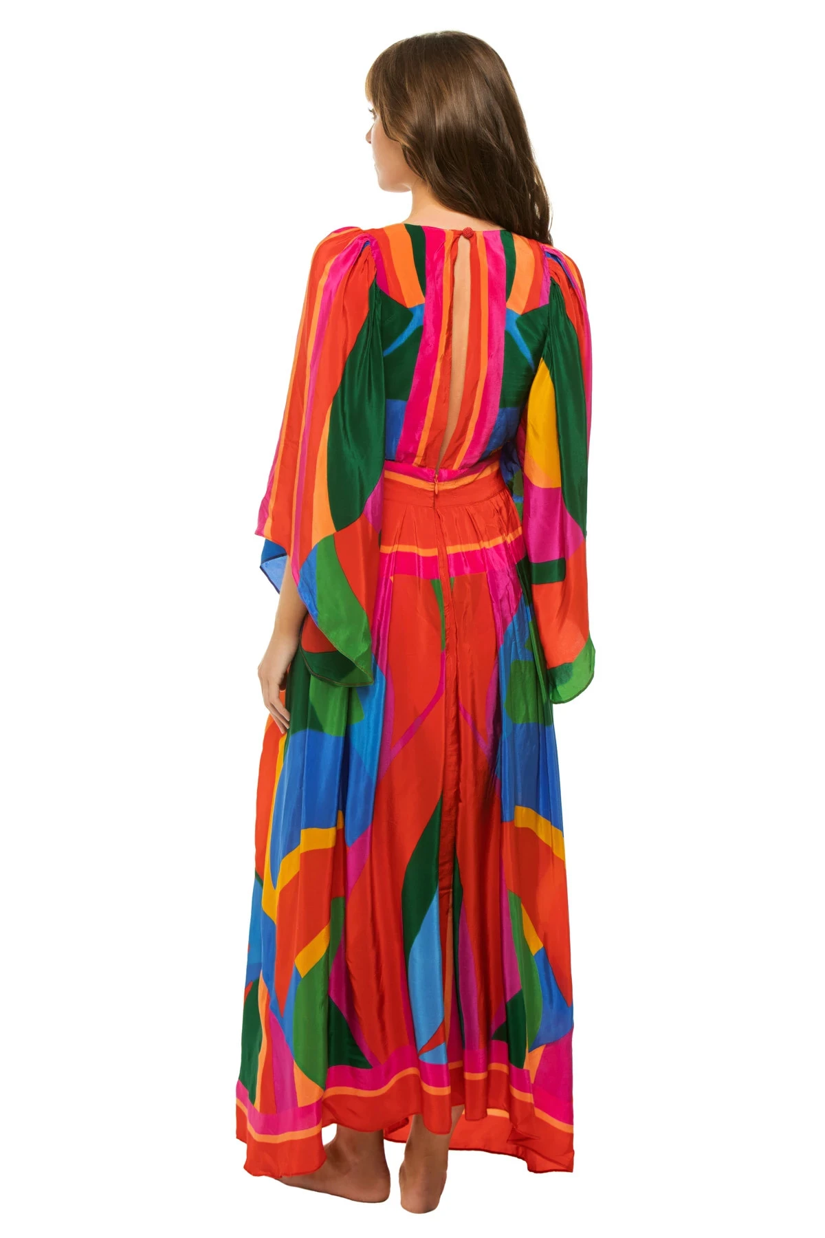 Farm Rio Colorful Leaves Maxi Dress 4 Farm Rio Colorful Leaves Maxi Dress - Image 2