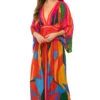 Farm Rio Colorful Leaves Maxi Dress -Farm Rio Swimwear Shop 314418 Apparel Dress Multi Front