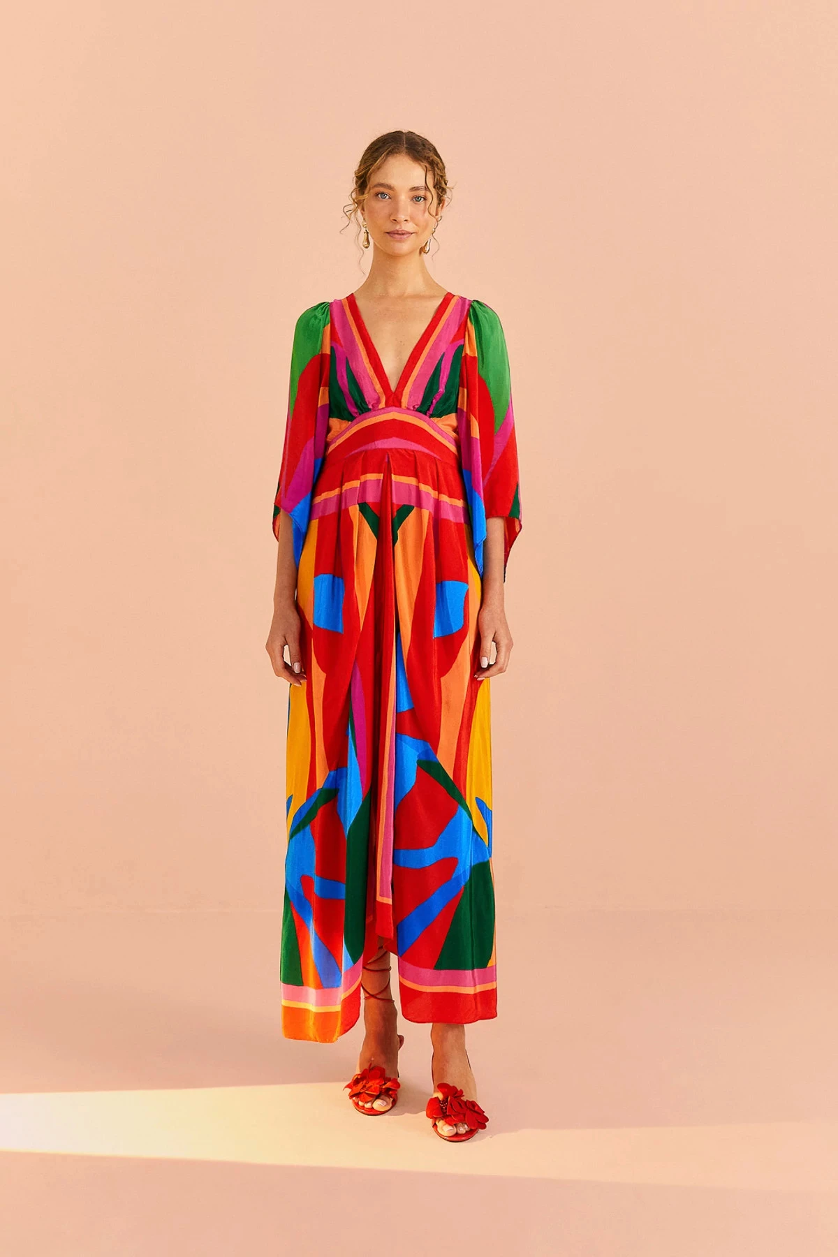 Farm Rio Colorful Leaves Maxi Dress 5 Farm Rio Colorful Leaves Maxi Dress - Image 3