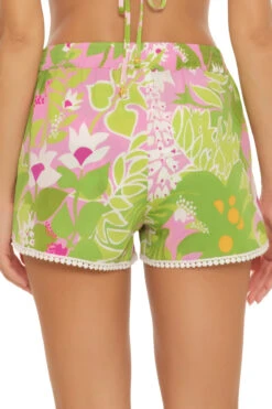 La Palma Pom Pom Shorts -Farm Rio Swimwear Shop 3384025 Apparel Bottom Multi Back