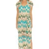 Palisades Crochet Midi Dress -Farm Rio Swimwear Shop 3476035 Apparel Dress White Peacock Front