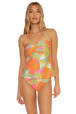 Playa De Flor Halter Tankini Top