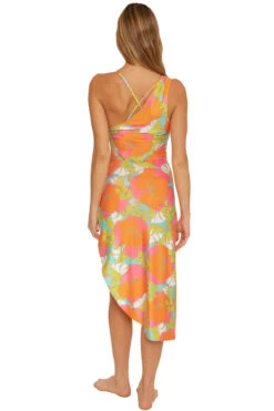 Playa De Flor Midi Dress -Farm Rio Swimwear Shop 3546135 Apparel Dress Multi Back