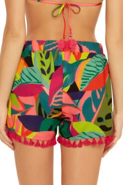 Rainforest Tassel Shorts -Farm Rio Swimwear Shop 3554035 Apparel Bottom Multi Back