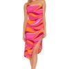 Vivid Vista Asymmetrical Midi Dress -Farm Rio Swimwear Shop 3626135 Apparel Dress Multi Front1