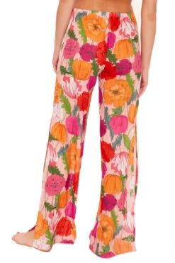 Sunny Bloom Slit Pants -Farm Rio Swimwear Shop 3645035 Apparel Bottom Multi Back1