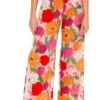 Sunny Bloom Slit Pants -Farm Rio Swimwear Shop 3645035 Apparel Bottom Multi Front1