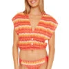 Sunray Crochet Crop Top -Farm Rio Swimwear Shop 3653835 Apparel Top Multi Front1