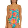 Poppy Bandeau Tankini Top -Farm Rio Swimwear Shop 3733535 Tankini Top Multi Front