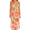 Poppy High Neck Midi Dress -Farm Rio Swimwear Shop 3736135 Apparel Dress White Multi Front