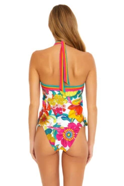 Fontaine Reversible High Neck Tankini Top -Farm Rio Swimwear Shop 3783535 Tankini Top Multi Back