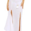 Palavas Slit Maxi Skirt -Farm Rio Swimwear Shop 4087034 Apparel Bottom White Front