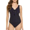 Lucy Underwire Tankini Top -Farm Rio Swimwear Shop 417 UWT Tankini Top Navy Front