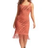 Seafolly Marrakesh Crochet Midi Dress -Farm Rio Swimwear Shop 54848 CU Apparel Dress Cinnamon Front