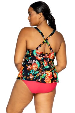 Marin Underwire Bra Tankini Top -Farm Rio Swimwear Shop 570TMIDIP Tankini Top Midnight In Paris Back
