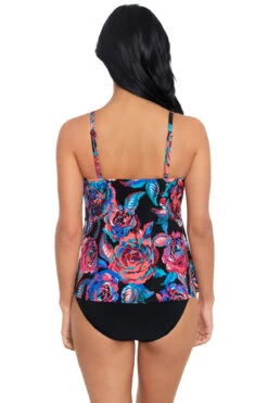 Sonic Bloom Chloe Tankini Top -Farm Rio Swimwear Shop 6017834 Tankini Top Black Multi Back