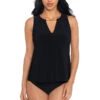 Hyperlink Chanae Tankini Top -Farm Rio Swimwear Shop 6018591 Tankini Top Black Front