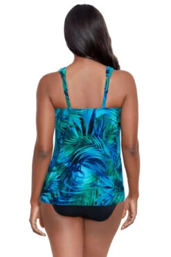 Miraclesuit Palm Reeder Dazzle Tankini Top 6 Miraclesuit Palm Reeder Dazzle Tankini Top -Farm Rio Swimwear Shop 6558126 Tankini Top Blue Multi Back