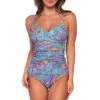 Serena Tankini Top (D+ Cup) 2 Serena Tankini Top (D+ Cup) -Farm Rio Swimwear Shop 709TPAIPO Tankini Top Paisley Pop Front
