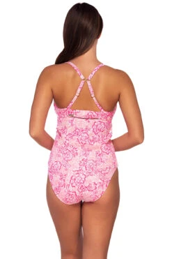 Maeve Tankini Top (E-H Cup) -Farm Rio Swimwear Shop 714TEFGCORCO Tankini Top Coral Cove Back2