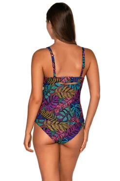 Maeve Underwire Tankini Top (D+ Cup) -Farm Rio Swimwear Shop 714TPANPA Tankini Top Panama Palms Back