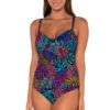 Maeve Underwire Tankini Top (D+ Cup) -Farm Rio Swimwear Shop 714TPANPA Tankini Top Panama Palms Front