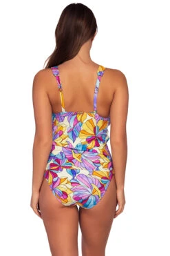 Elsie Tankini Top ( D+ Cup) -Farm Rio Swimwear Shop 738TOPALE Tankini Top Opalescent Back