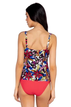 Taylor Molded Underwire Tankini Top (D+ Cup) 5 Taylor Molded Underwire Tankini Top (D+ Cup) -Farm Rio Swimwear Shop 75TBOBLO Tankini Top Bold Blossom Back