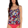 Taylor Molded Underwire Tankini Top (D+ Cup) 1 Taylor Molded Underwire Tankini Top (D+ Cup) -Farm Rio Swimwear Shop 75TBOBLO Tankini Top Bold Blossom Front