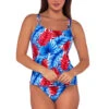 Taylor Molded Underwire Bra Tankini Top (E-H Cup) 1 Taylor Molded Underwire Bra Tankini Top (E-H Cup) -Farm Rio Swimwear Shop 75TEFGAMERI Tankini Top American Dream Front