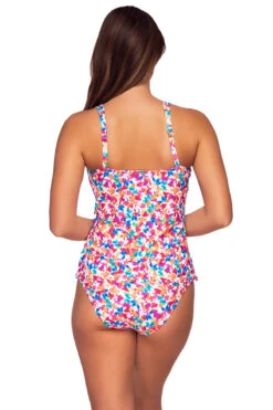 Taylor Tankini Top (E-H Cup) 5 Taylor Tankini Top (E-H Cup) -Farm Rio Swimwear Shop 75TEFGCONFE Tankini Top Confetti Back