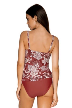 Taylor Underwire Bra Tankini Top (E-H Cup) -Farm Rio Swimwear Shop 75TEFGHAWHI Tankini Top Hawaiian Hideaway Back