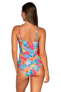 Taylor Underwire Tankini Top (E-H Cup) -Farm Rio Swimwear Shop 75TEFGTIGLI Tankini Top Tiger Lily Back