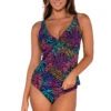 Forever Underwire Tankini Top (E-H Cup) 2 Forever Underwire Tankini Top (E-H Cup) -Farm Rio Swimwear Shop 77TEFGPANPA Tankini Top Panama Palms Front