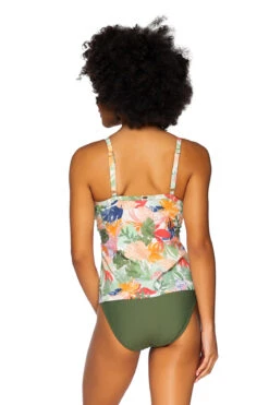Forever Over The Shoulder Tankini Top (E-H Cup) -Farm Rio Swimwear Shop 77TEFGSEREN Tankini Top Serendipity Back