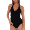Heidi Underwire Tankini Top -Farm Rio Swimwear Shop 803TBLCK Tankini Top Black Front