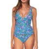 Vivian Tankini Top 2 Vivian Tankini Top -Farm Rio Swimwear Shop 815TPERSK Tankini Top Persian Sky Front